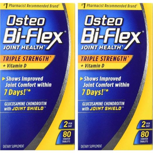 Osteo Bi-Flex Triple Strength + Vitamin D, Coated Tablets - Twin Pack 80 Count Each
