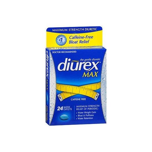 Diurex Max Water Caplets Caffeine Free - 24 Caplets, Pack of 3