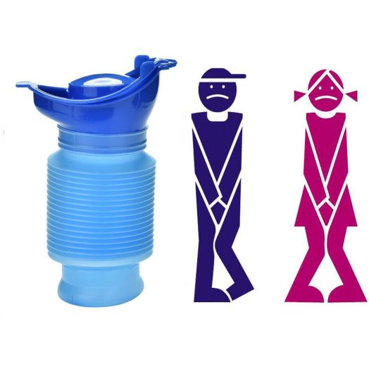 Camping Portable Toilet Urine Bottle Bag Travel Potty Urine Funnel for Unisex Men Women Children Kids Car Traffic Jam