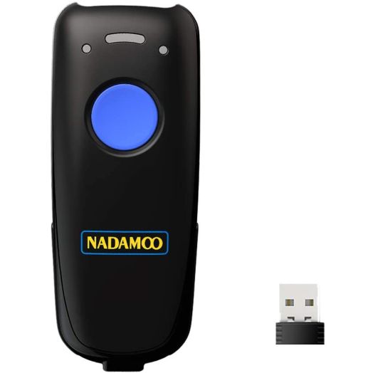 NADAMOO Wireless Barcode Scanner Bluetooth Compatible, 2.4G Wireless and Wired 3-in-1 Bar Code Scanner Portable USB CCD Image Reader, Support Screen Scan, for Tablet iPhone IPad Android Windows Mac