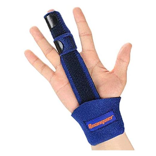 Finger Extension Splint for Trigger Finger, Mallet Finger, Finger Knuckle Immobilization, Finger Fractures, Wounds, Post-Operative Care and Pain Relief- Malleable Metallic Hand Splint Finger Support