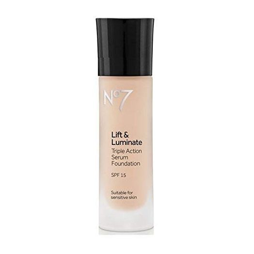 No7 Lift and Luminate TRIPLE ACTION Serum Foundation - Deeply Beige
