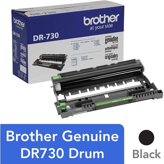 Brother Genuine Drum Unit, DR730, Seamless Integration, Yields Up to 12,000 Pages, Black (Drum unit, NOT toner)