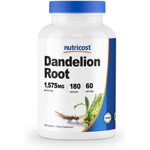 Nutricost Dandelion Root 525mg (180 Capsules) - 1575mg Serving, Non-GMO, Gluten Free