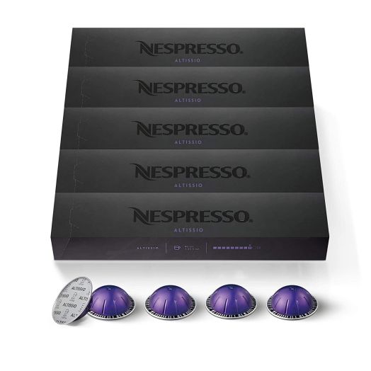 Nespresso Capsules VertuoLine, Altissio, Medium Roast Espresso Coffee, 50 Count Coffee Pods, Brews 1.35oz