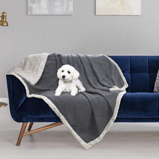 Pawsse Waterproof Pet Blanket,Pee Urine Proof Dog Blanket for Couch Sofa Bed,Soft Reversible Furniture Protector Cover,Liquid Resistance Blanket for Small Medium Large Dogs Cats