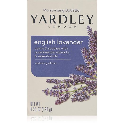 Yardley London English Lavender with Essential Oils Soap Bar, 4.25 oz Bar (Pack of 1)