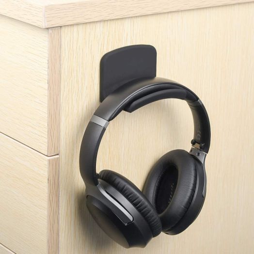 Neetto Headphone Hanger Holder Wall Mount, Headset Hook Under Desk, Universal Stand for Sennheiser, Sony, Bose, Beats, AKG, Audio-Technica, Gaming Headphones, Earphones, Cables - HS907