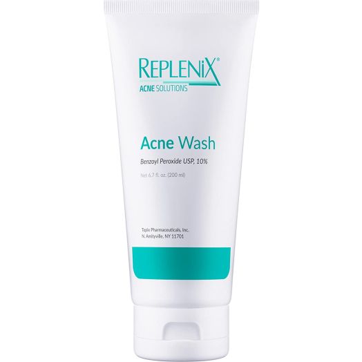 Replenix 10% Benzoyl Peroxide Wash, Advanced Acne Cleanser for Face and Body, 6.7 oz.