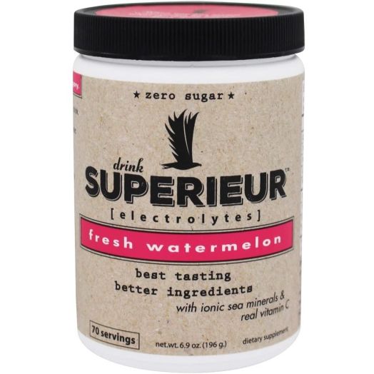 Superieur Electrolytes - Electrolyte Hydration Powder, Watermelon, 70 Servings - Keto Friendly, Non-GMO, Zero Sugar, Vegan