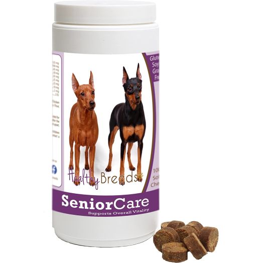 Healthy Breeds Senior Care Soft Chews - Vet Formulated to Support Overall Vitality - Over 200 Breeds - Tasty Chicken Flavor - Grain Free - 100 Chews