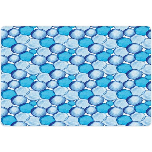 Lunarable Pet Mat for Food and Water, Rectangle Non-Slip Rubber Mat for Dogs and Cats