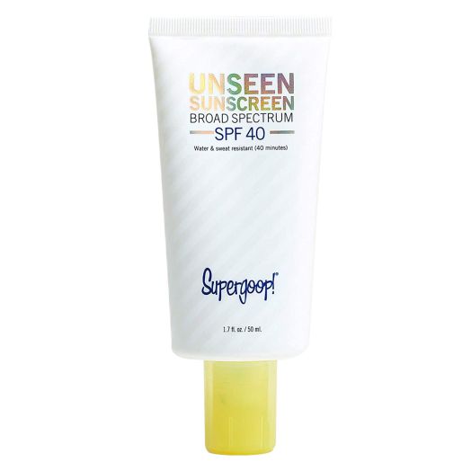 Supergoop! Unseen Sunscreen SPF 40, 1.7 oz - Oil-Free, Weightless and Invisible Broad Spectrum Face Sunscreen for All Skin Types - Scent-Free - Great Makeup Primer - Beard-Friendly