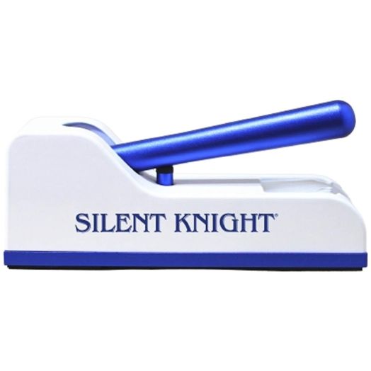 Silent Knight - Pill Crusher - Hand Operated Push Down Mechanism - Blue / White