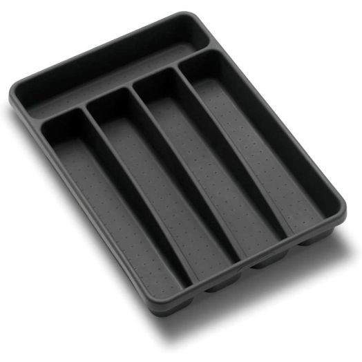 madesmart Value Mini Silverware Tray - Granite | VALUE COLLECTION | 5-Compartments | Kitchen Cutlery and Flatware Organizer |Easy to Clean | BPA-Free