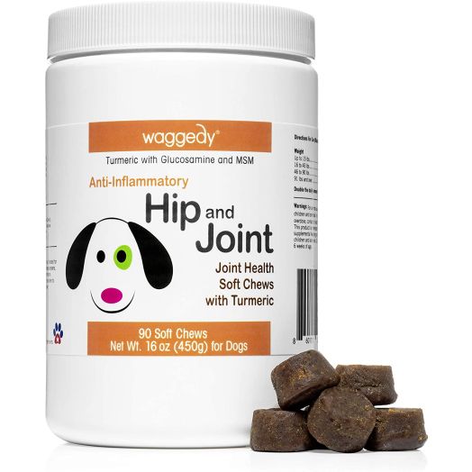 waggedy Dog Supplements for Joints and Hips, Contains Glucosamine for Dogs, All Natural Remedies for Dogs Helps Alleviate Aches and Discomfort and Helps to Increase Dog Mobility and Endurance