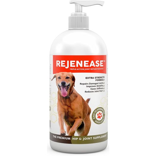 Premium Liquid Glucosamine Hip and Joint Supplement for Dogs - Fast Natural Arthritis Pain Relief and Better Mobility - Extra Strength with Chondroitin MSM and Hyaluronic Acid. Made in USA.