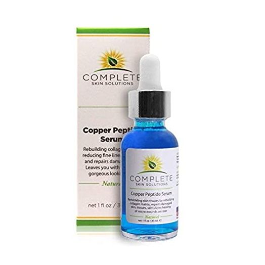 Copper Peptide Face Serum Collagen - With Anti Aging Skin Solutions Properties:1oz/30ml Anti-Wrinkle Formula For Youthful Skin-Promotes Collagen Production And Cell RejuvenationHeals Micro Wounds