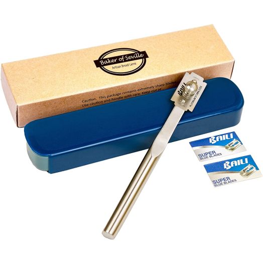 Baker of Seville Bread Lame Change from Straight or Curved Blade Lame in seconds with the Patent Pending Design. Built for professional and serious bakers. The perfect gift !