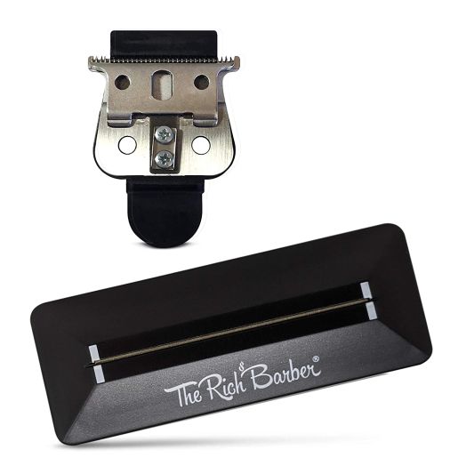 The Rich Barber 10 Second Blade Setter and 1 Minute Blade Modifier Set | Zero Gap Tool and Trimmer Sharpener for Sharper Lines, Cleaner Fades and Precision Detail (Andis Outliners)