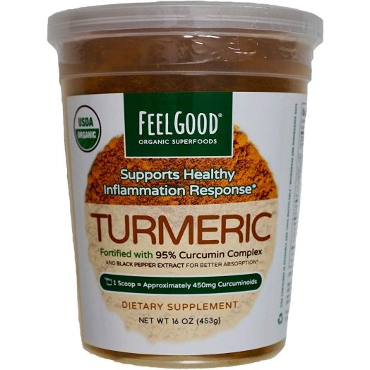 Feel Good USDA Organic Turmeric Powder, 16 Ounces