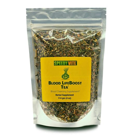 SpeedyVite Blood Cleansing LifeBoost Tea Organic -Cleanses and supports natural removal of excess waste chemicals from the blood stream Chaparral Echinacea Chamomile.. Herbal Supplement