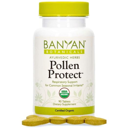 Banyan Botanicals Pollen Protect Clinically Tested Organic Ayurvedic Supplement For a Healthy Respiratory Response to Seasonal Irritants* 90 Tablets Non-GMO Natural Sustainably Sourced Vegan