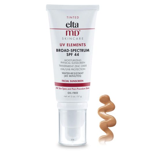 EltaMD UV Elements Tinted Face Moisturizer with Broad-Spectrum SPF 44, Water-Resistant, Oil-free, Dermatologist-Recommended Mineral Sunscreen, 2.0 oz