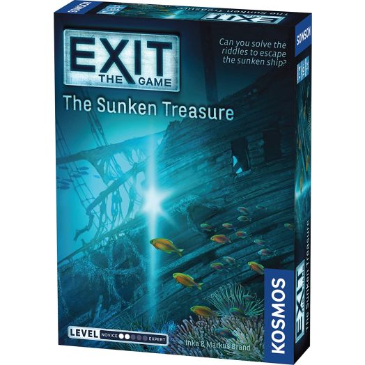 Exit: The Sunken Treasure | Exit: The Game - A Kosmos Game | Family-Friendly, Card-Based at-Home Escape Room Experience for 1 to 4 Players, Ages 10+