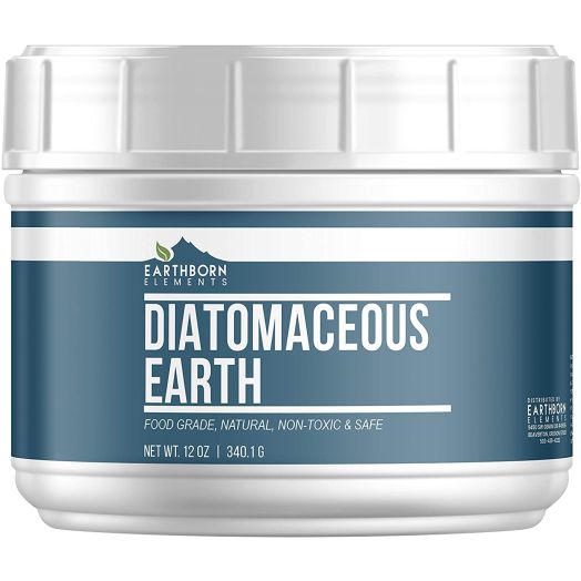 Diatomaceous Earth (12 oz (340 g)) by Earthborn Elements, Resealable Tub with Bonus Scoop, Highest Quality, FCC Food Safe, 100% Pure Freshwater Amorphous Silica