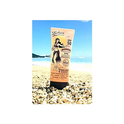 Kokua Sun Care SPF 50/80 Min Water Resistance Reef Safe Natural Zinc Sunscreen