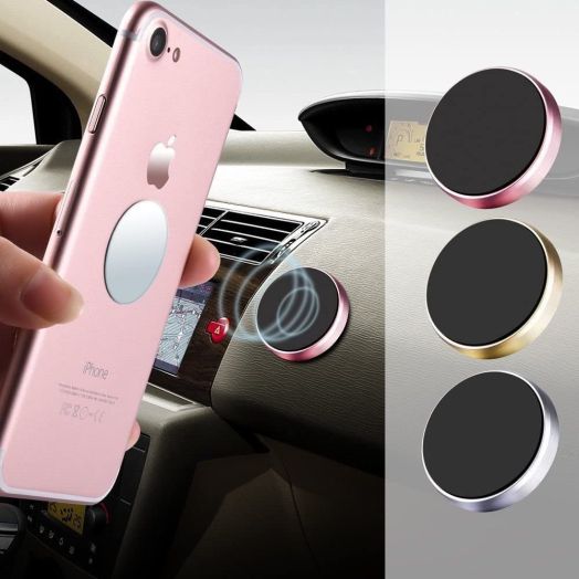 VizGiz 3 Pack Universal Dashboard Cell Phone Holder Steering Wheel Phone Holder Car Phone Mount Cradle Stand Sticker for GPS Tablet iPhone X 8 7 6s 6 Plus Galaxy S8 S7 S6 Edge,Note 5 4 etc