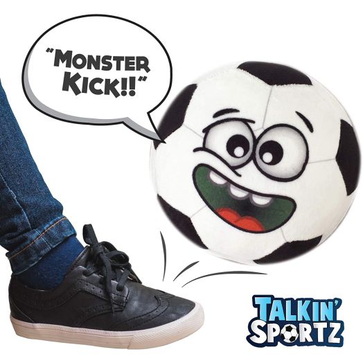 Talkin' Sports, Hilariously Interactive Toy Soccer Ball with Music and Sound FX, Gift for Soccer Loving Toddlers, Girls and Boys Ages 2 3 4 5 6 Years Old by Move2Play
