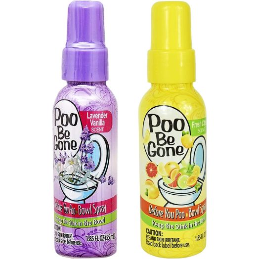 Poo Be Gone Toilet Spray 1.85oz - Before You Go Toilet Bathroom Deodorizer 2 pack (Lavender and Citrus)