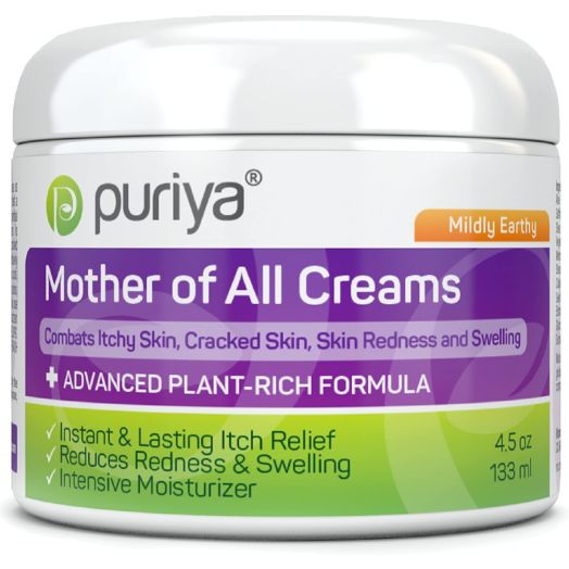 Puriya Intensive Moisturizer for Dry Cracked Skin. Gentle Body Lotion, Hand, Foot, Face Cream- Award Winning - Plant Rich Instant Lasting Relief. Hydrates and Softens Rough Skin (Mildly Earthy)