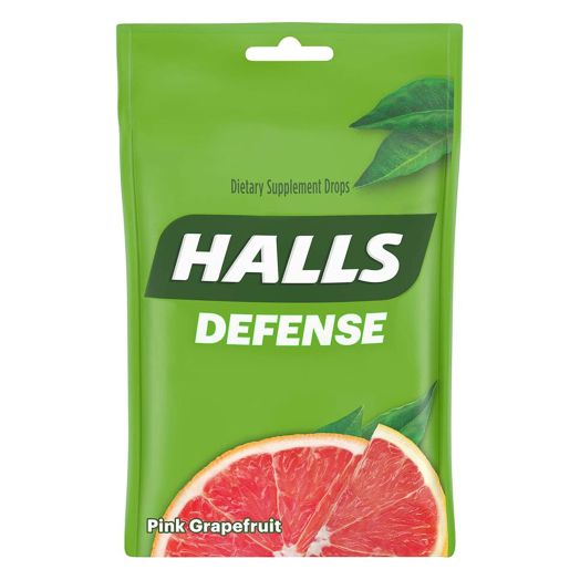 Halls Defense Pink Grapefruit Vitamin C Drops - with Immune Support - 30 Drops