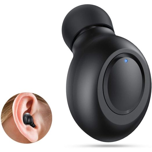 Single Bluetooth Earbud, LEZII Mini Invisible Wireless Headset, in Ear Headphones, Sport Earpiece with Mic, Magnetic USB Charging for Car Vehicle Business, Waterproof Earphones for Samsung iPhone