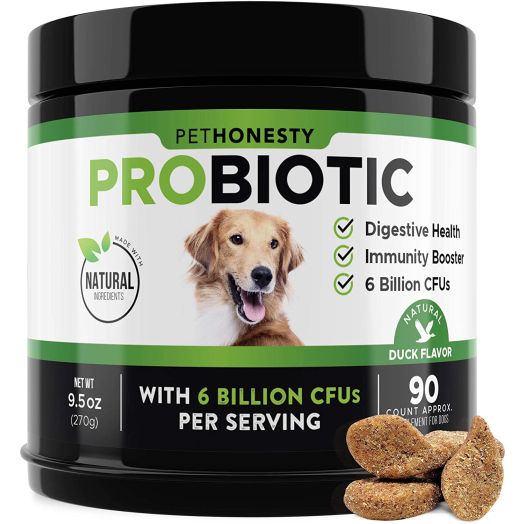 PetHonesty Probiotics for Dogs, 90 All-Natural Advanced Dog Probiotics Chews with Prebiotics, Relieves Dog Diarrhea and Constipation, Improves Digestion, Allergy, Hot Spots, Immunity and Health