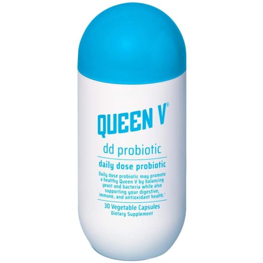 Queen V DD Probiotic for Women | pH Balanced to Support Digestive, Immunity, and Vaginal Health | Promotes Healthy Yeast and Bacteria | Natural and Effective | Turmeric + Grapefruit Seed | (1 Pack)