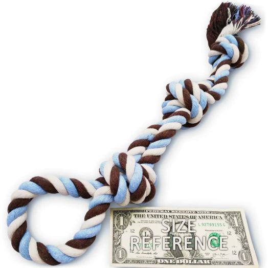 Otterly Pets Puppy Dog Pet Tug Toy - 22 Inch, 3-Knot Folded Rope - Medium to Large Dogs