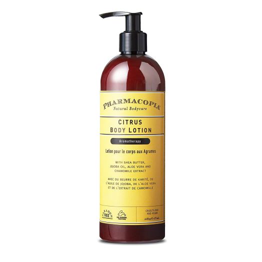 Pharmacopia Citrus Body Lotion  Moisturizing Aromatherapy Body Cream with Natural and Organic Ingredients  Vegan, Cruelty Free, Aromatic Body Moisturizer, 16oz