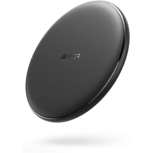 Anker Wireless Charger, PowerWave Pad, Compatible iPhone 11, 11 Pro, 11 Pro Max, Xs Max, XR, XS, X, 8, 8 Plus, AirPods Pro, 10W Fast-Charging Galaxy S20 S10 S9, Note 10 Note 9 Note 8 (No AC Adapter)