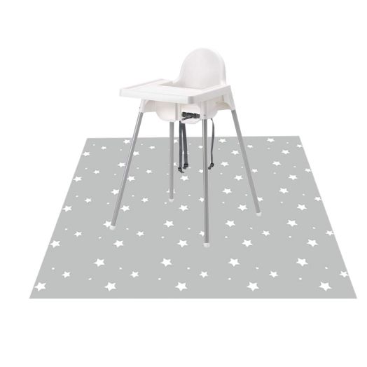 Splat Mat for Under High Chair/Arts/Crafts, WOMUMON Washable Spill Mat Waterproof Anti-slip Floor Splash Mat, Portable Play Mat and Table Cloth