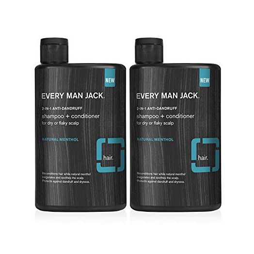 Every Man Jack 2-in-1 Shampoo + Conditioner Twin Pack (Anti-Dandruff Natural Menthol)
