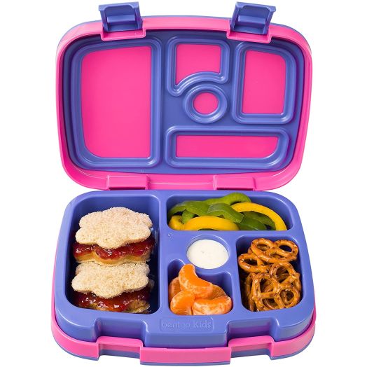 Bentgo Kids Brights  Leak-Proof, 5-Compartment Bento-Style Kids Lunch Box  Ideal Portion Sizes for Ages 3 to 7  BPA-Free and Food-Safe Materials (Fuchsia)
