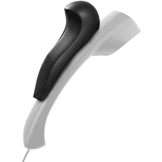 Power Gear Telephone Shoulder Rest, Hands Free Phone Conversations, Designed for Comfort, Strong Adhesive, Ergonomic Design, Black, 27636