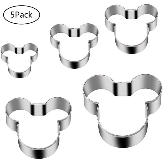 Tmflexe Mickey Mouse Cookie Cutter, Pack of 5