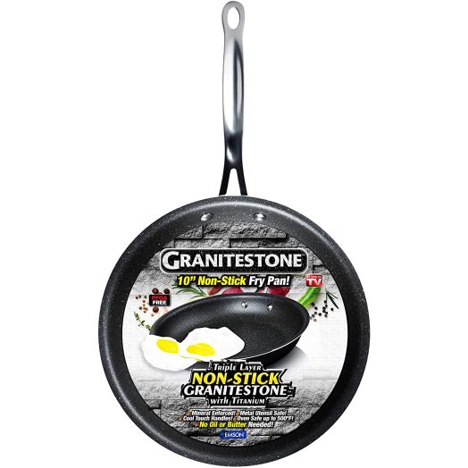 GRANITESTONE 2144 Nonstick, No-warp, Mineral-enforced Frying Pans With Stay-Cool Handles, Dishwasher-safe, PFOA-Free As Seen On TV (10-inches)