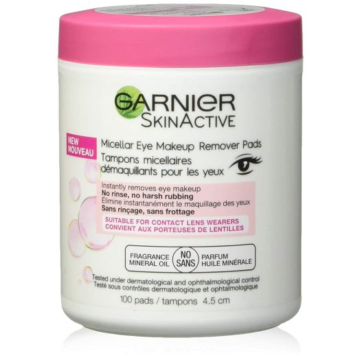 Garnier Micellar Eye Makeup Remover Pads Facial Treatment 100 pads, pack of 1
