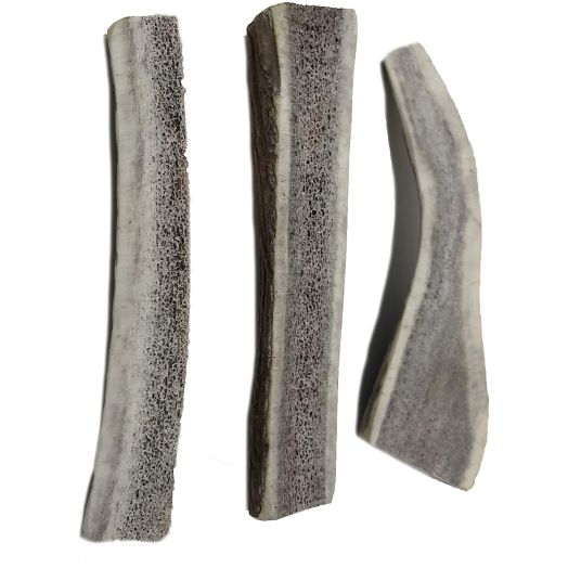 WhiteTail Naturals Premium Split Elk Antlers for Dogs | 3 Pack Small to Medium | Naturally Shed Antler Horn | 4 to 5 Inch Long | for Small Aggressive Chewers